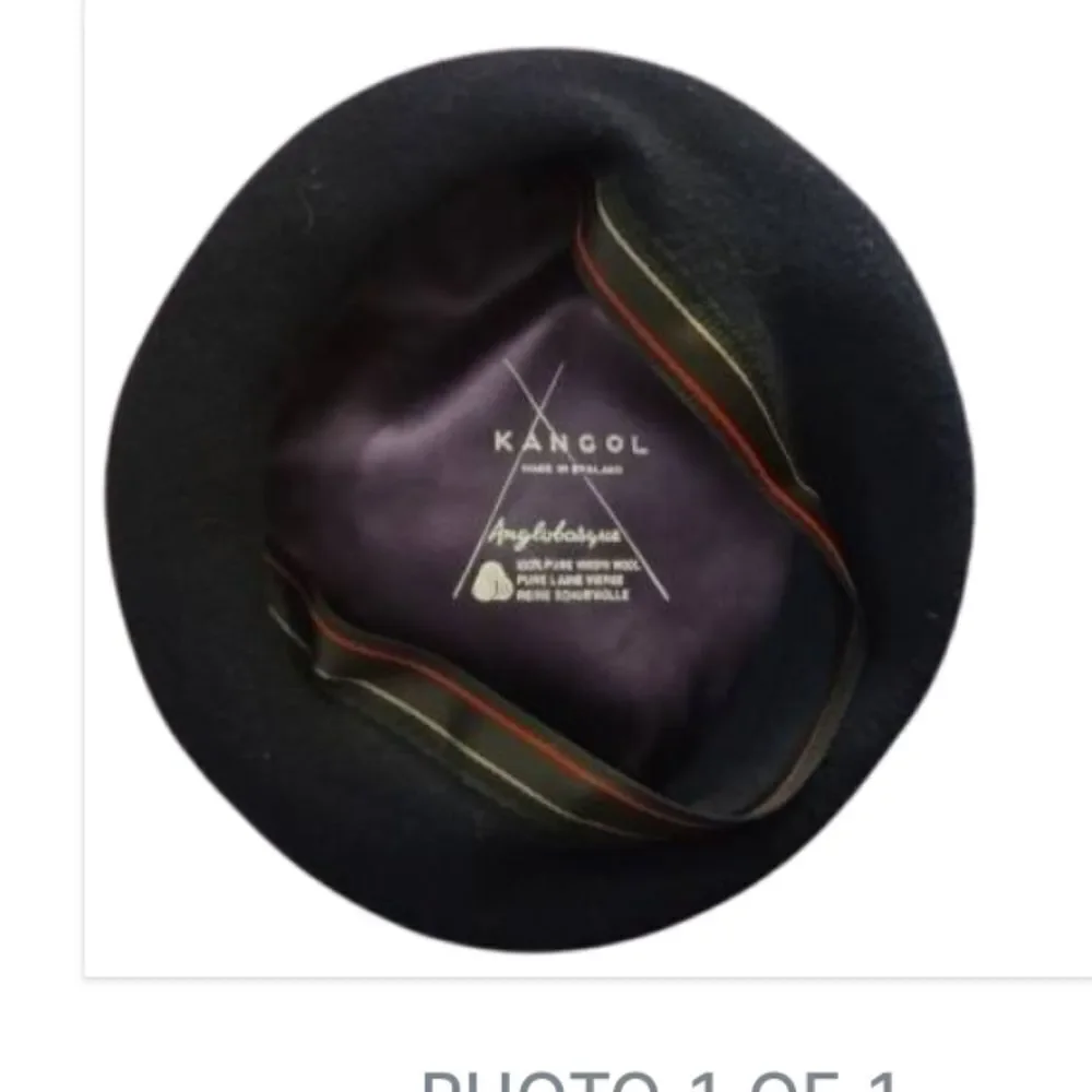 Kangol black angobasque beret, 100% wool, - Picture 3 of 4